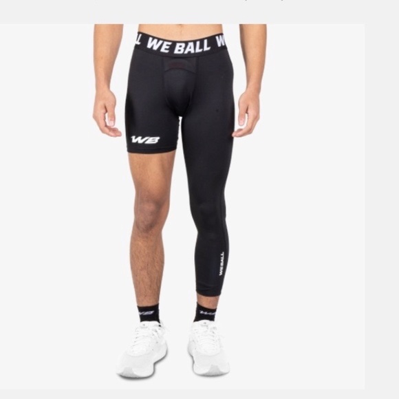 WE BALL SPORTS-ISO LEG WBTECH™ TIGHTS-LONG LEG LEFT-SINGLE LEG (BLACK) - Picture 1 of 2